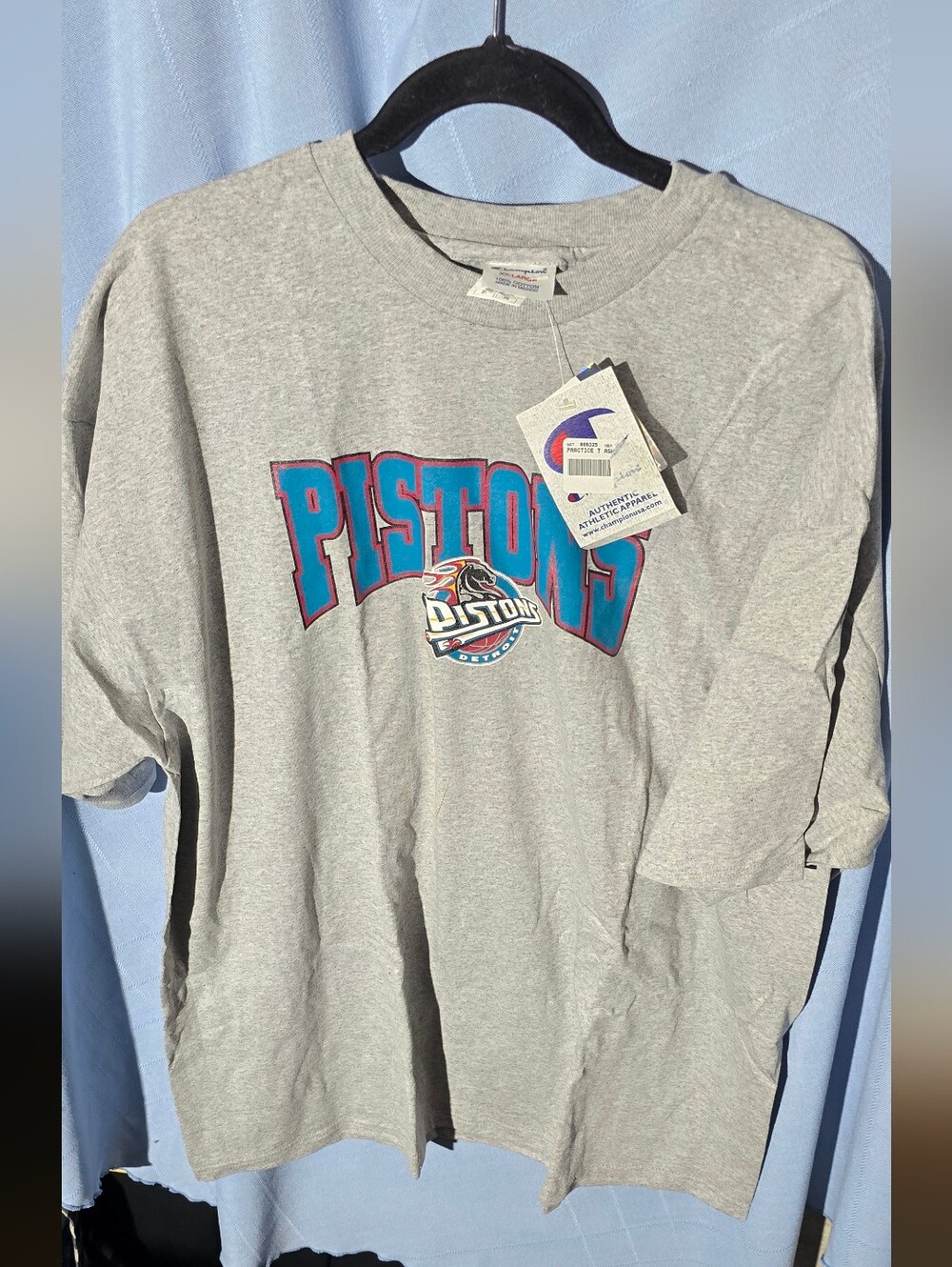 Champion Detroit Pistons Gray Graphic Tee - Picture 1 of 3